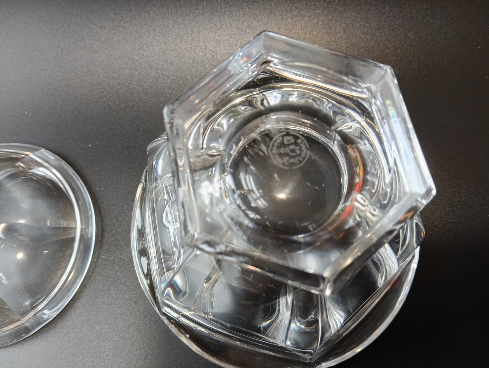 Drageoir couvert Harcourt, cristal de Baccarat 7